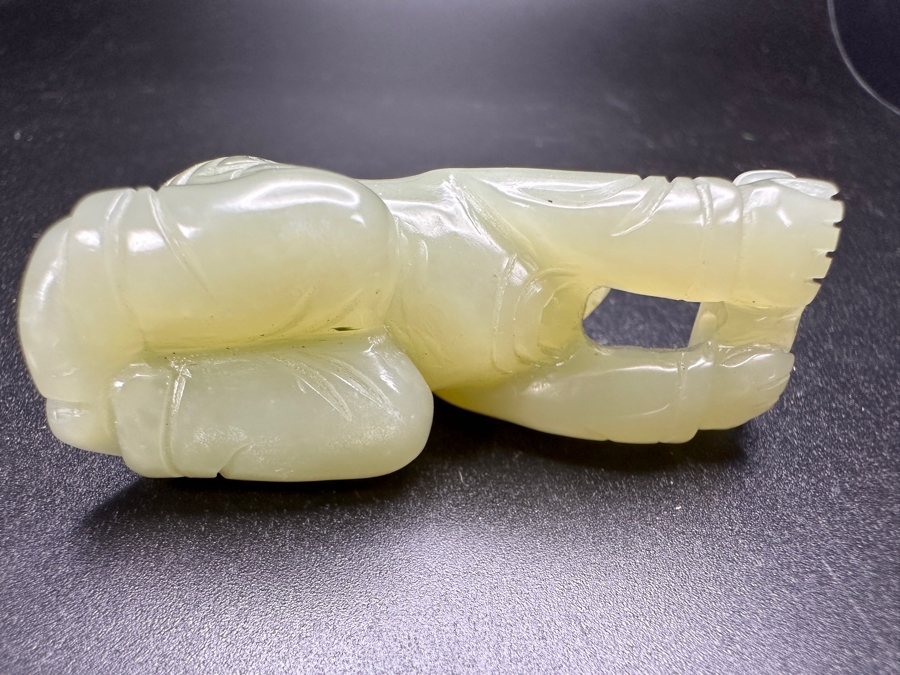 Chinese Carved Jade Boy Figure 42.4g 2.5'W [Photo 12]