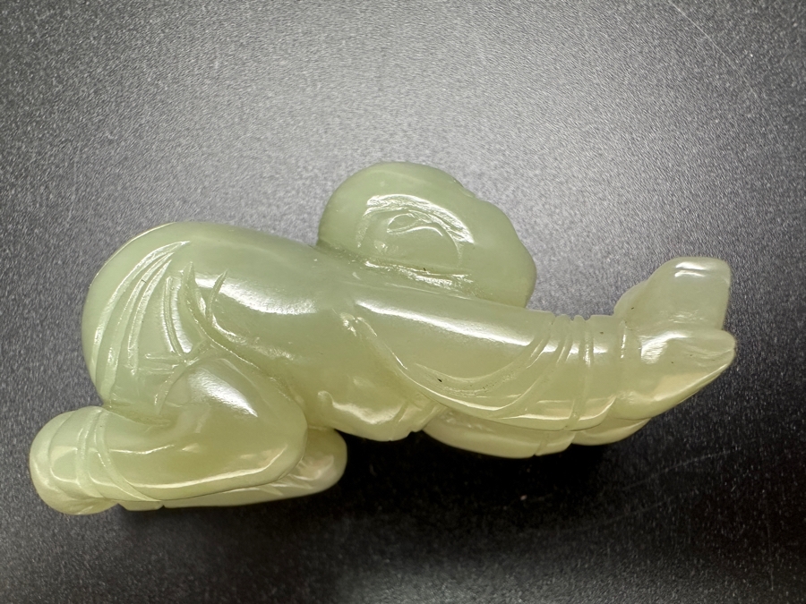 Chinese Carved Jade Boy Figure 42.4g 2.5'W [Photo 13]