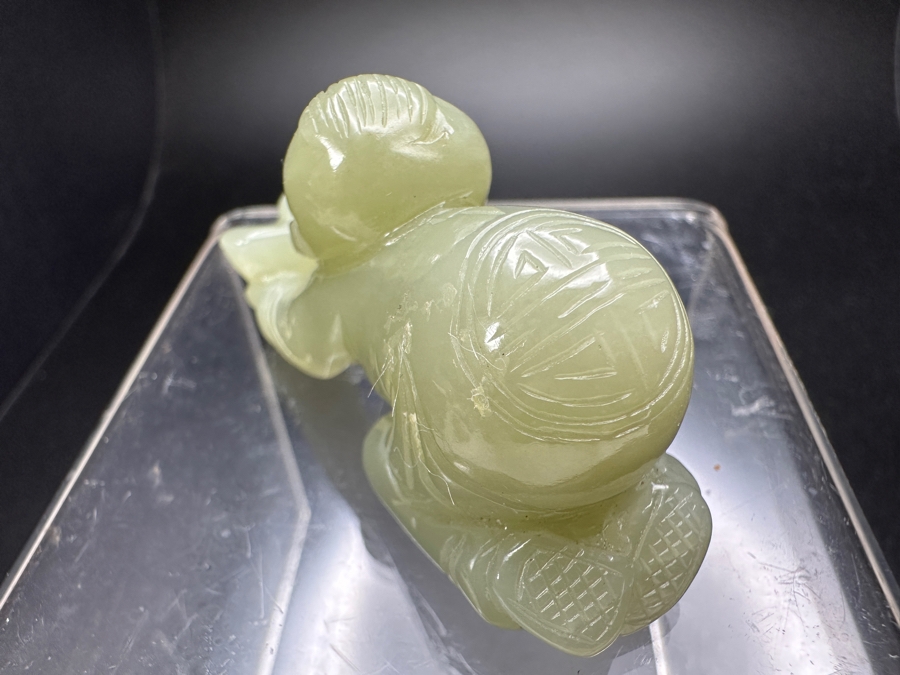 Chinese Carved Jade Boy Figure 42.4g 2.5'W [Photo 11]