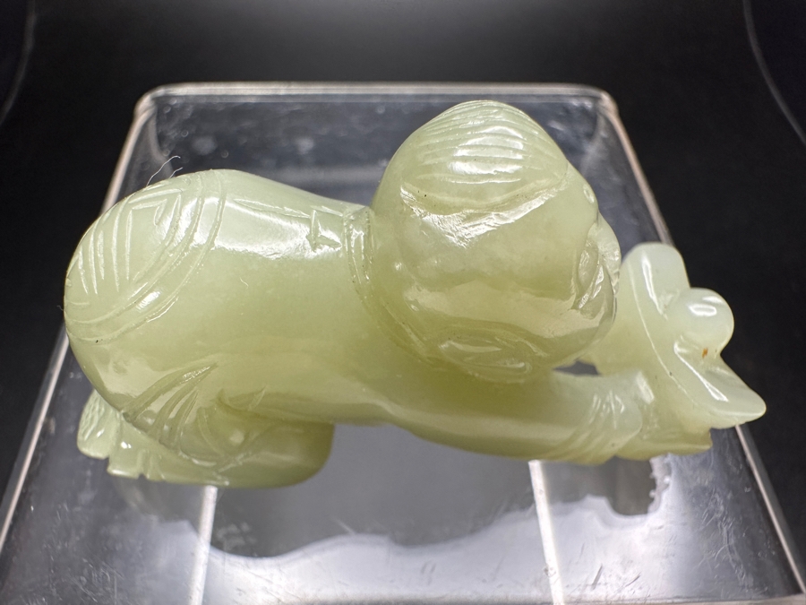 Chinese Carved Jade Boy Figure 42.4g 2.5'W [Photo 6]