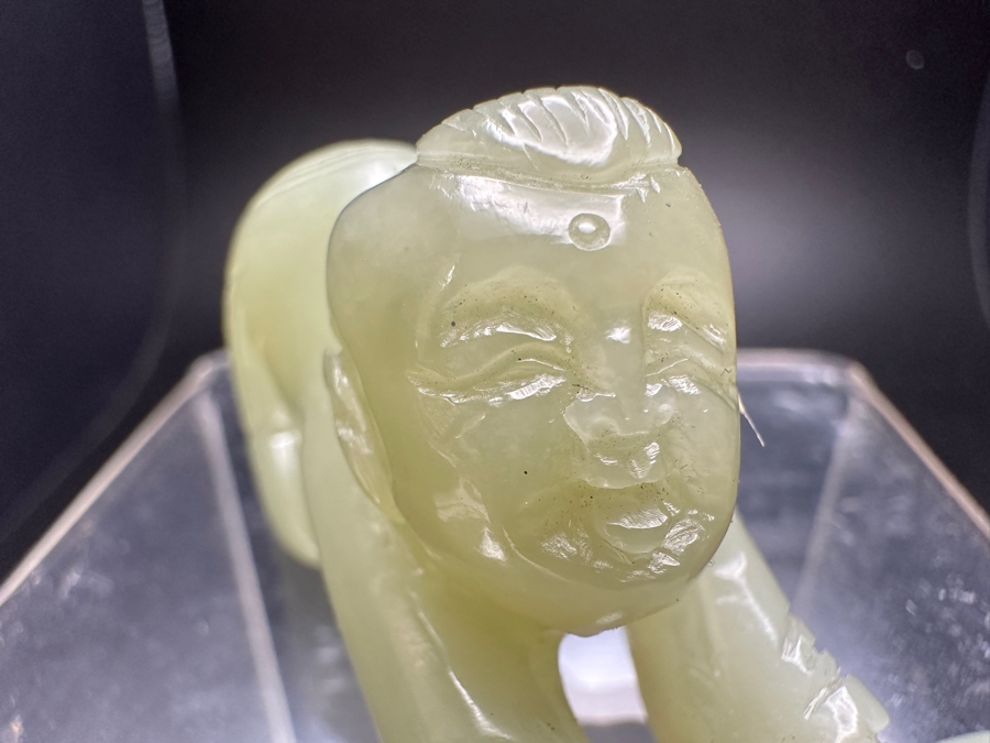 Chinese Carved Jade Boy Figure 42.4g 2.5'W [Photo 8]