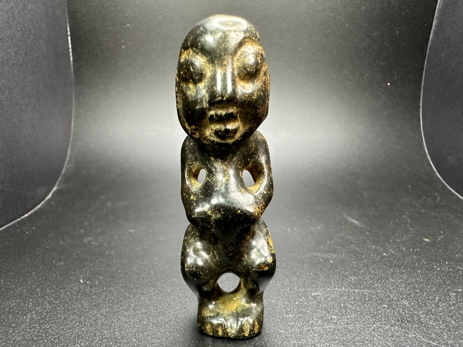 Chinese Carved Stone Figure Pendant 67.4g 3'H [Photo 5]