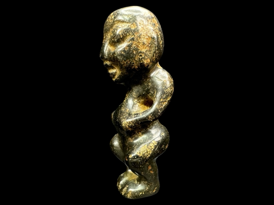 Chinese Carved Stone Figure Pendant 67.4g 3'H [Photo 1]
