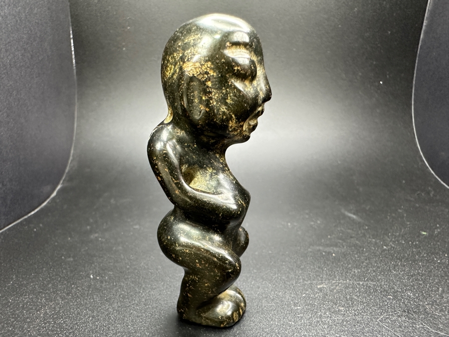 Chinese Carved Stone Figure Pendant 67.4g 3'H [Photo 6]