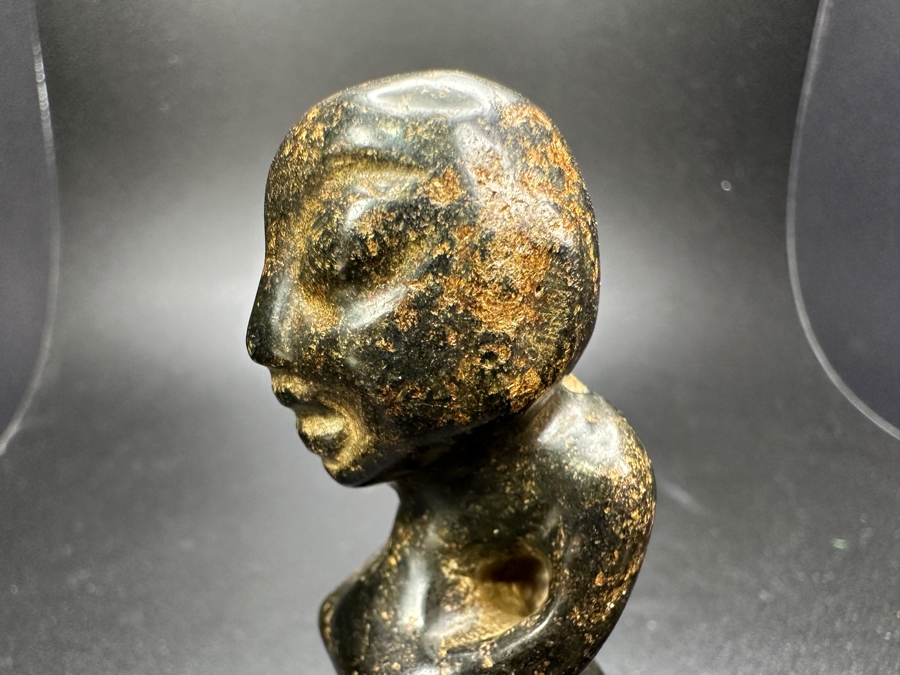 Chinese Carved Stone Figure Pendant 67.4g 3'H [Photo 8]