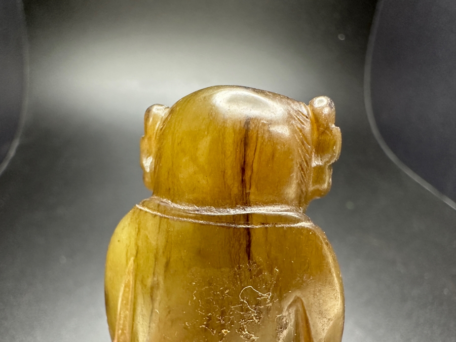 Chinese Carved Jade Boy Bead Pendant 59.7g 2.5'H [Photo 11]