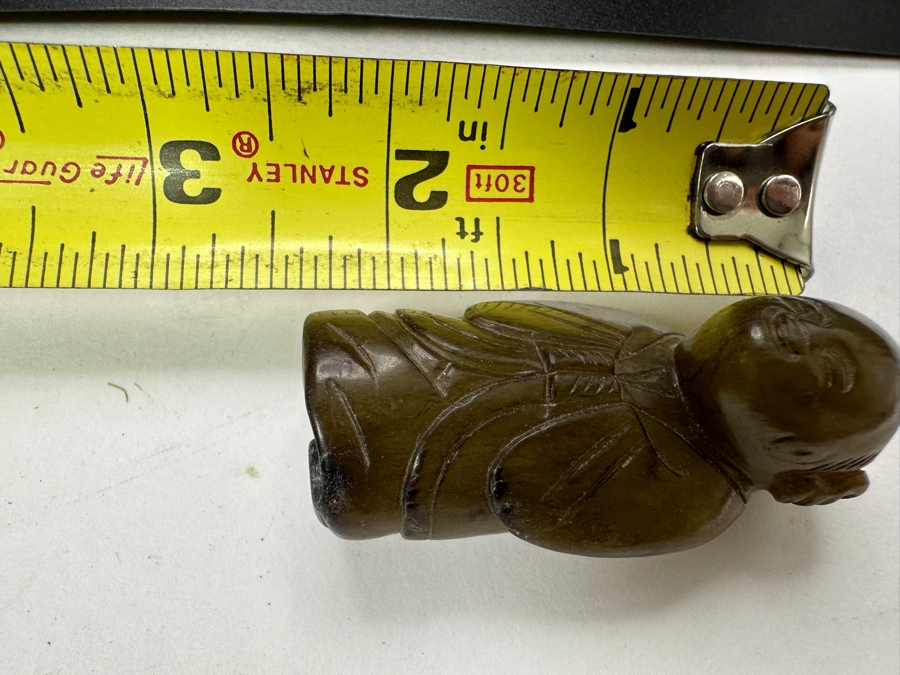 Chinese Carved Jade Boy Bead Pendant 59.7g 2.5'H [Photo 12]