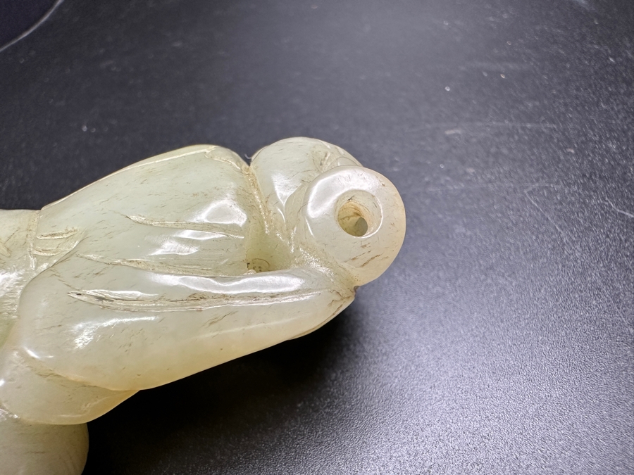 Chinese Carved Jade Woman With Child Pendant 101.3g 2.75'H [Photo 13]