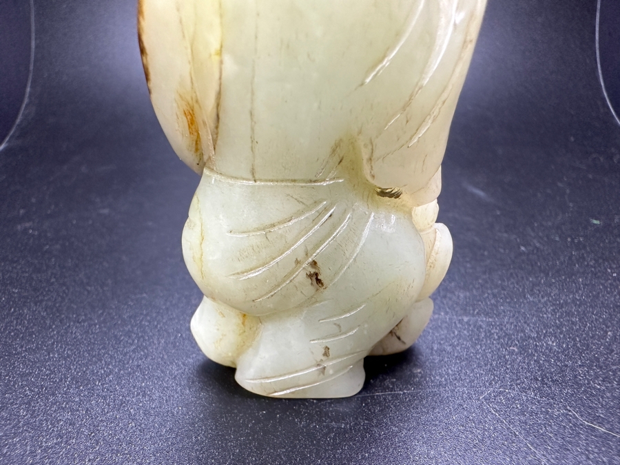 Chinese Carved Jade Woman With Child Pendant 101.3g 2.75'H [Photo 11]