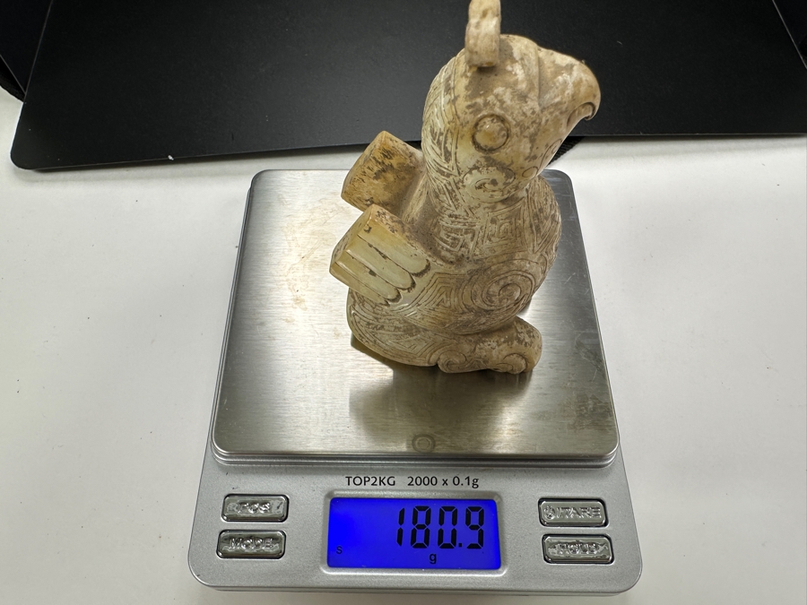 Chinese Carved Jade Bird Figure Statue 180.9g 3.25'H [Photo 13]