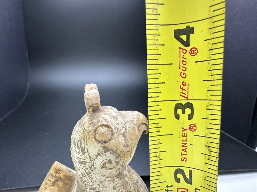 Chinese Carved Jade Bird Figure Statue 180.9g 3.25'H [Photo 12]