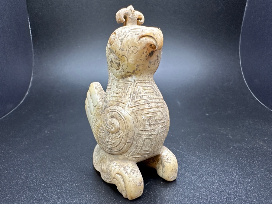 Chinese Carved Jade Bird Figure Statue 180.9g 3.25'H [Photo 4]