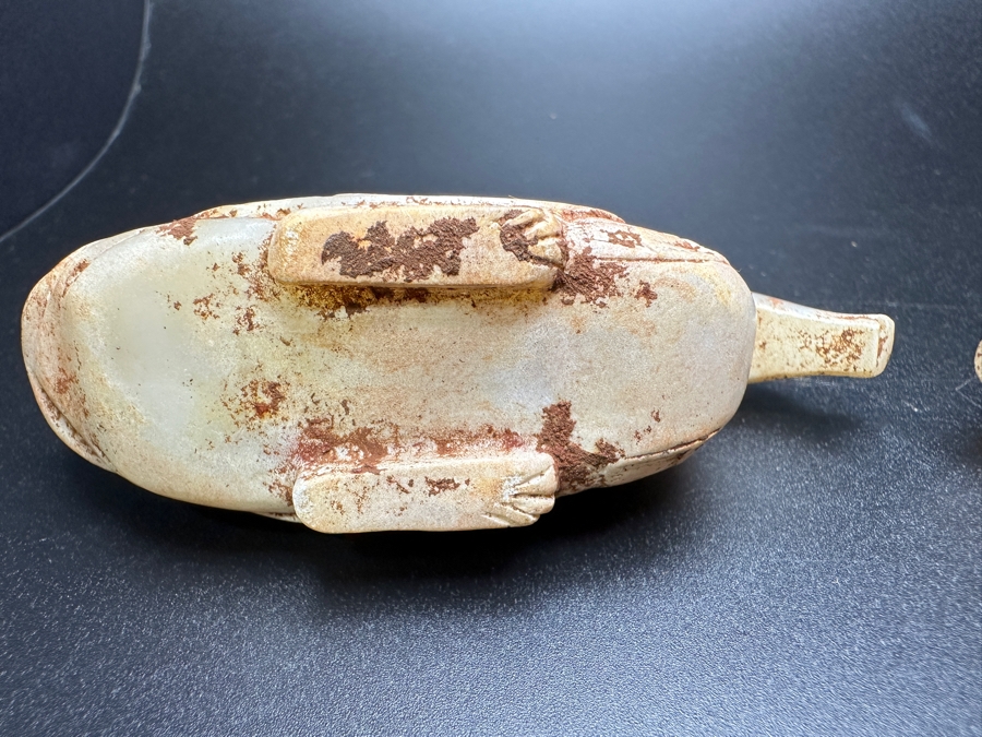 Pair Of Chinese Carved Jade Bird Figures 241g 3.75'W [Photo 9]