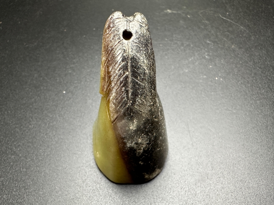 Chinese Carved Jade Horse Head Pendant 69.2g 2'H [Photo 8]