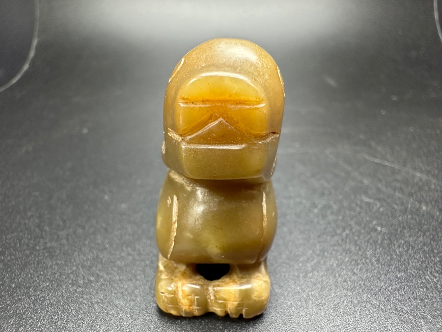 Chinese Carved Jade Rabbit Pendant 64.7g 2'W [Photo 4]