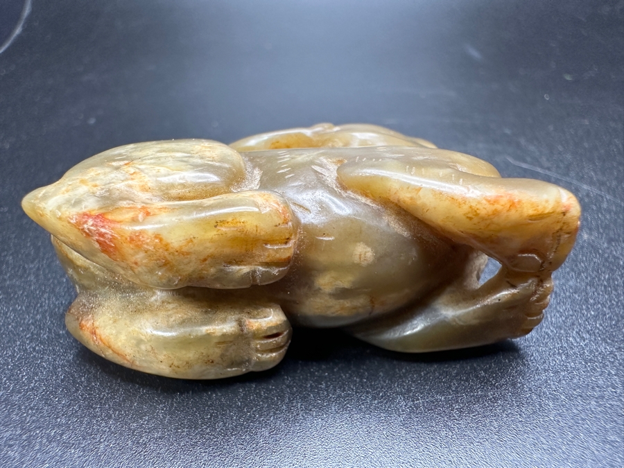 Chinese Carved Jade Rabbit Pendant 64.7g 2'W [Photo 7]