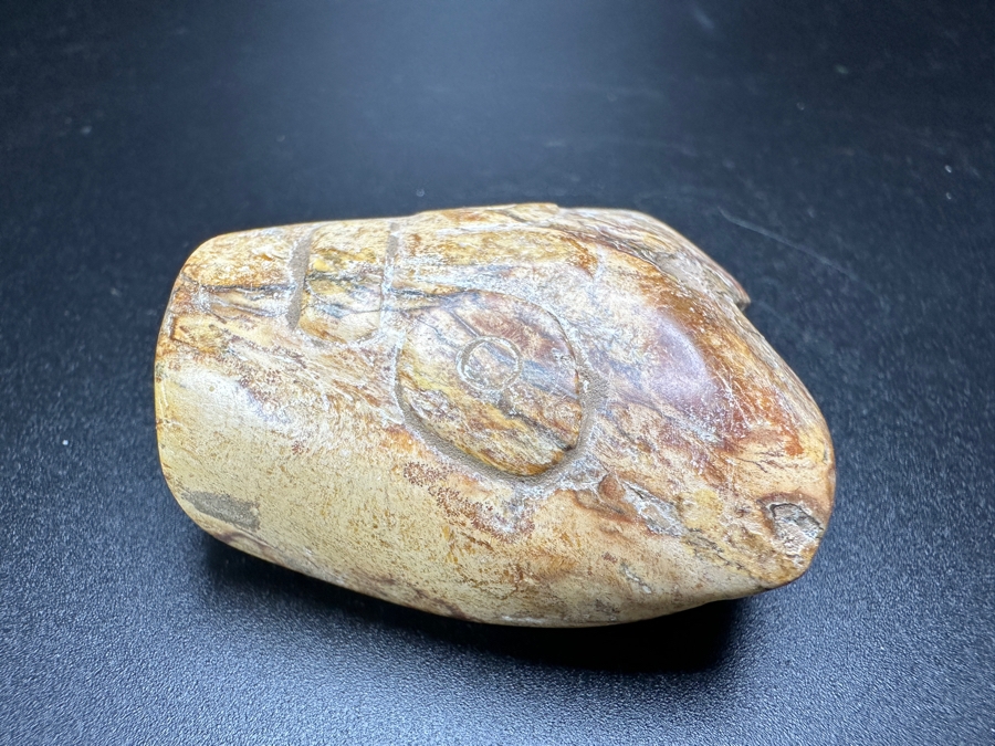 Chinese Carved Stone Pendant 52.4g 2'W [Photo 3]