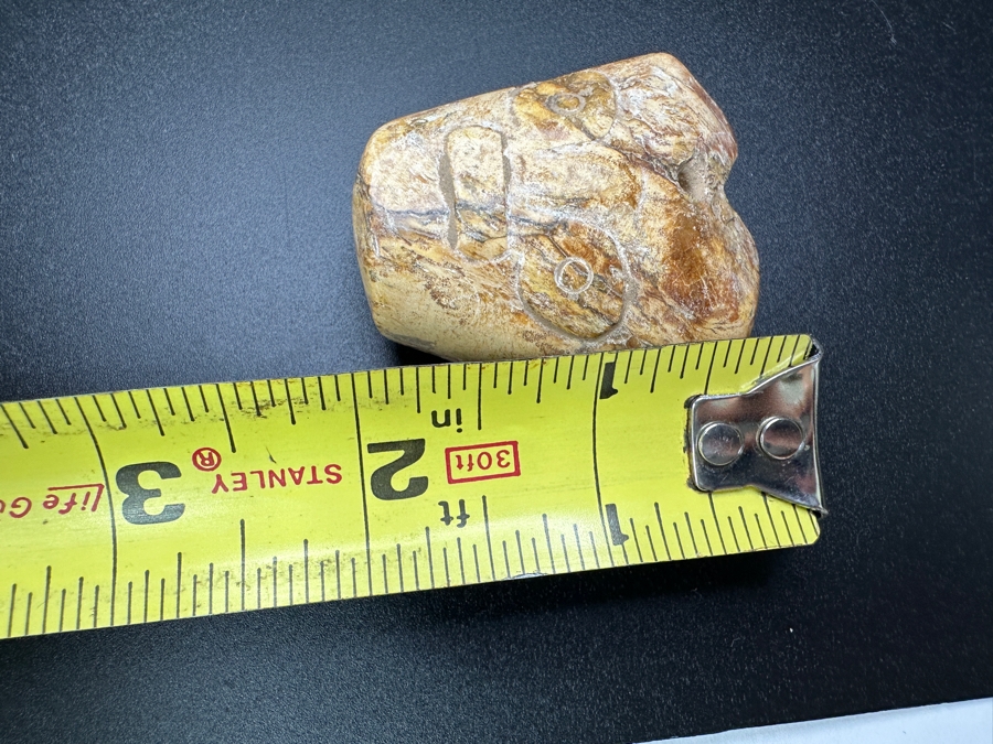 Chinese Carved Stone Pendant 52.4g 2'W [Photo 7]