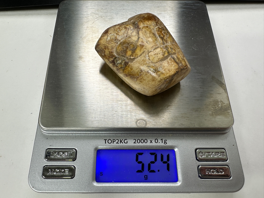 Chinese Carved Stone Pendant 52.4g 2'W [Photo 8]