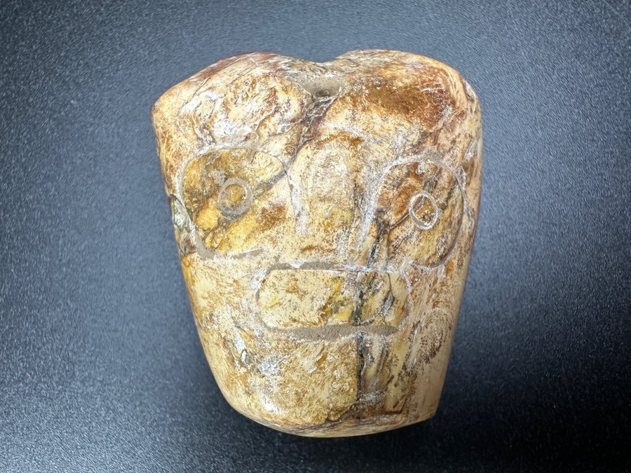 Chinese Carved Stone Pendant 52.4g 2'W [Photo 2]