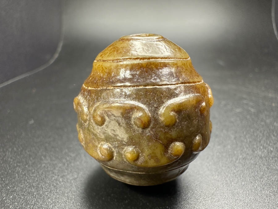 Chinese Carved Jade Bead 46.1g 1.25'H [Photo 5]