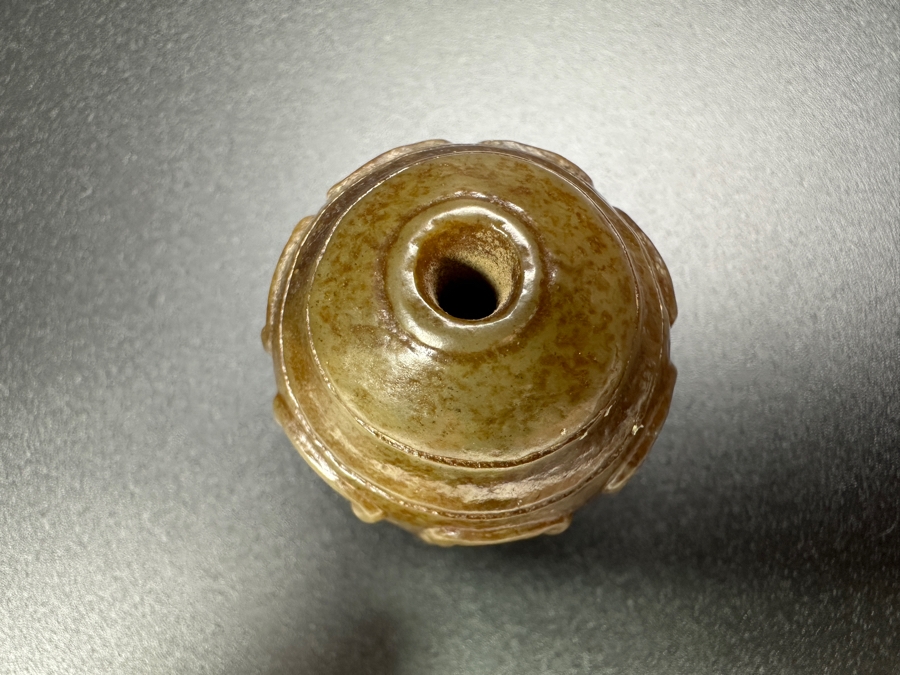 Chinese Carved Jade Bead 46.1g 1.25'H [Photo 3]