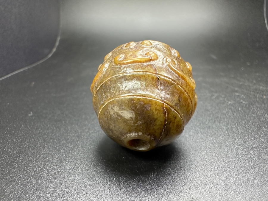 Chinese Carved Jade Bead 46.1g 1.25'H [Photo 6]