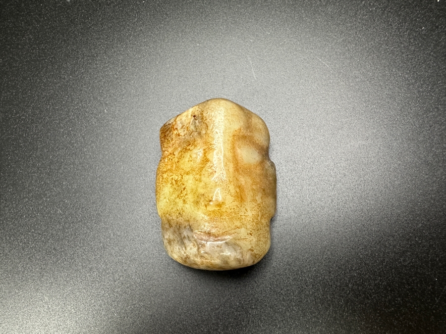 Chinese Carved Jade Face Pendant 75.8g 2'L [Photo 10]