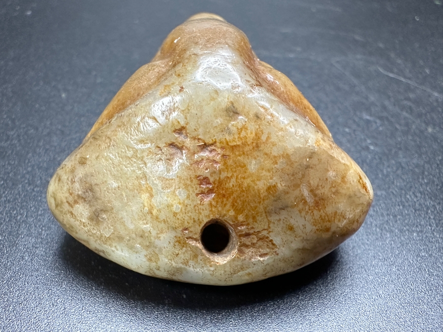 Chinese Carved Jade Face Pendant 77.7g 2.25'L [Photo 6]