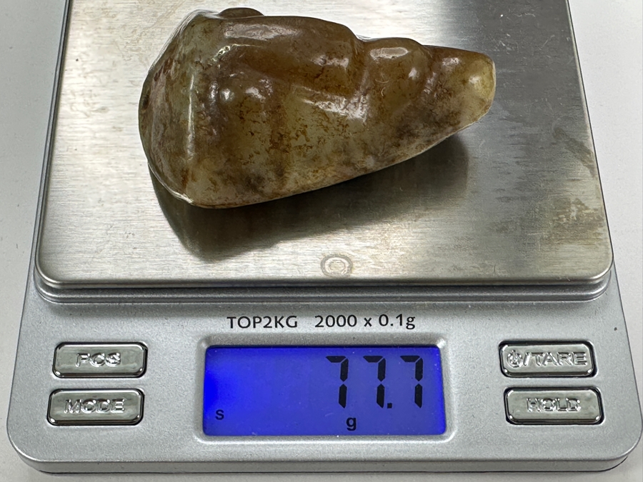 Chinese Carved Jade Face Pendant 77.7g 2.25'L [Photo 9]