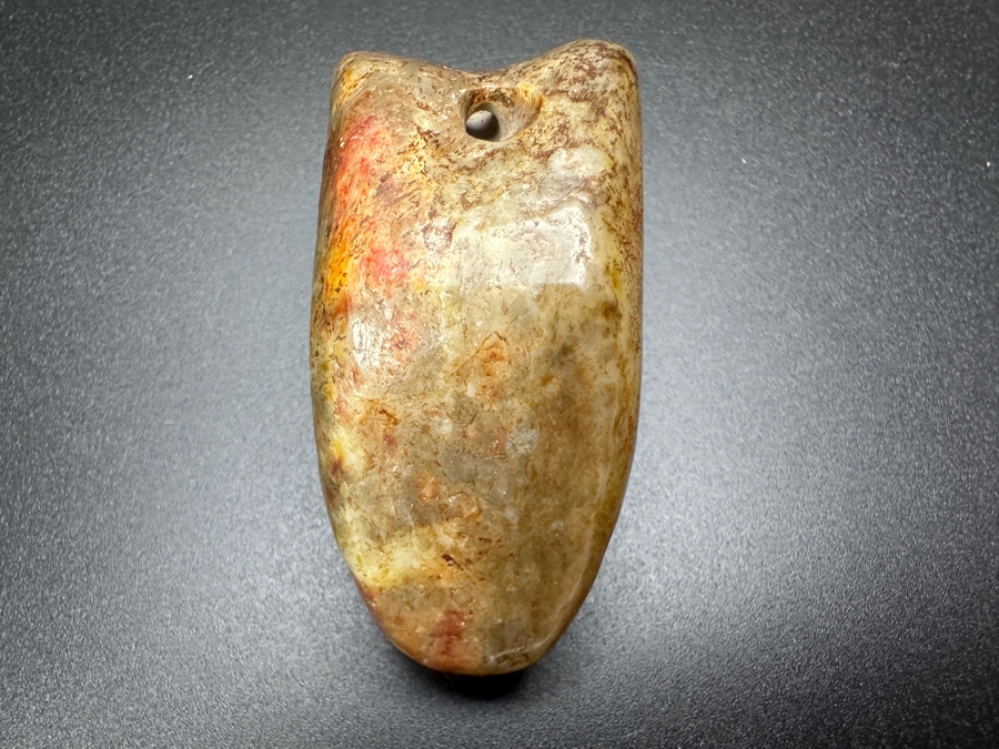 Chinese Carved Jade Face Pendant 79.6g 2.25'L [Photo 10]
