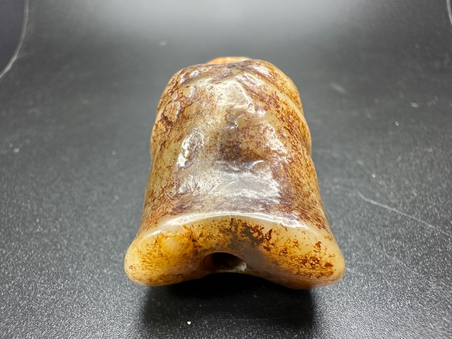 Chinese Carved Jade Face Pendant 79.6g 2.25'L [Photo 8]