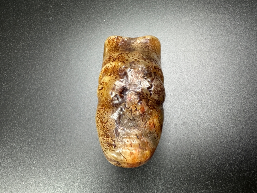 Chinese Carved Jade Face Pendant 79.6g 2.25'L [Photo 3]