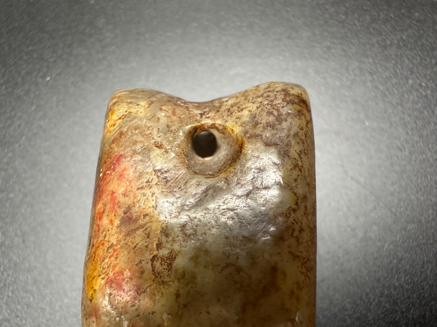 Chinese Carved Jade Face Pendant 79.6g 2.25'L [Photo 11]