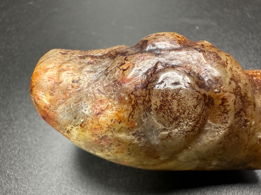 Chinese Carved Jade Face Pendant 79.6g 2.25'L [Photo 7]