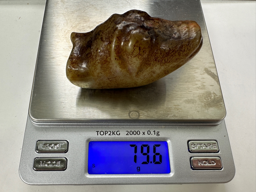 Chinese Carved Jade Face Pendant 79.6g 2.25'L [Photo 14]