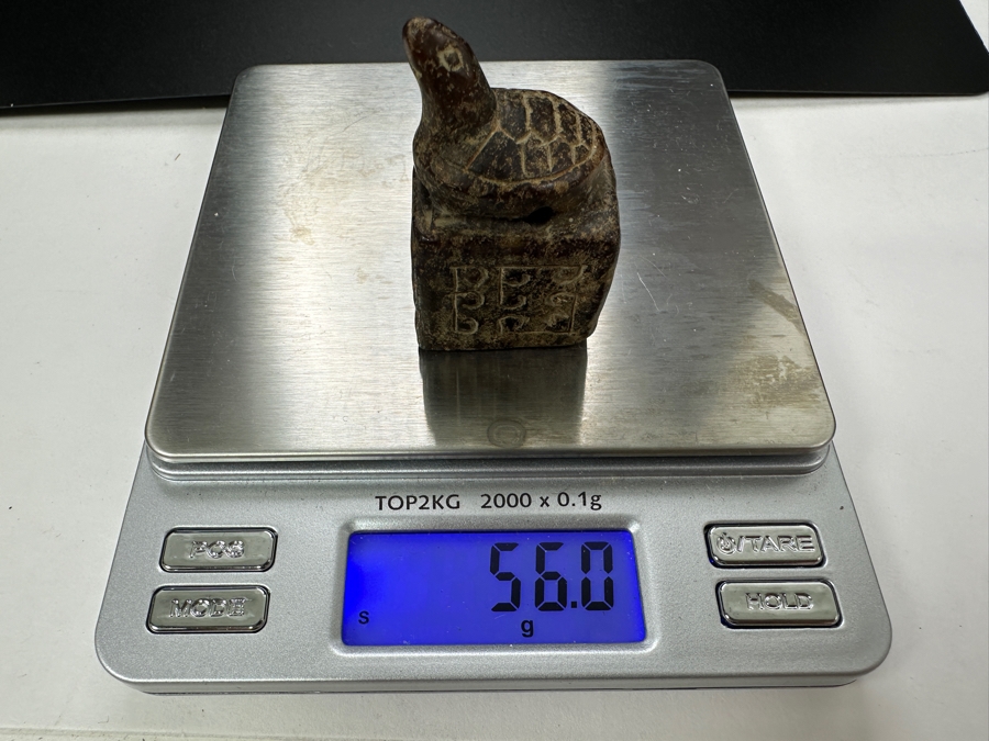 Chinese Carved Jade Turtle Finial Seal 56g 1.75'H [Photo 9]