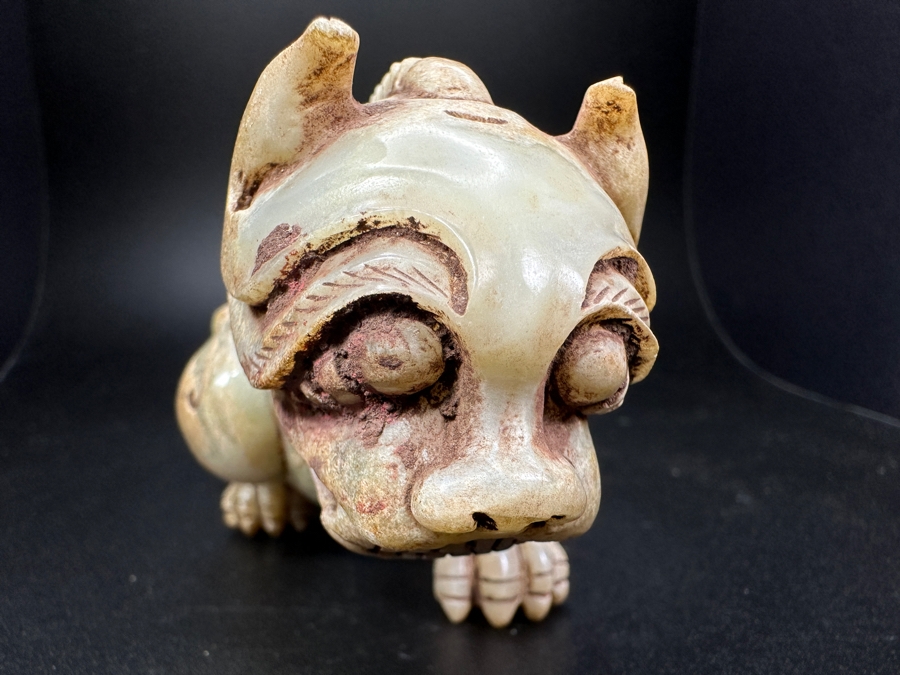 Chinese Carved Jade Fengshui Animal Tiger Figure Statue 527.9g 6.25'L [Photo 8]