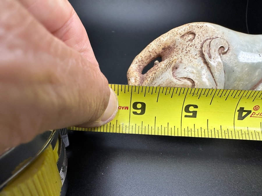 Chinese Carved Jade Fengshui Animal Tiger Figure Statue 527.9g 6.25'L [Photo 21]