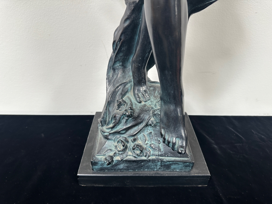 Vintage 1983 Austin Productions 'La Grace' Plaster Statue After Eugene Marioton 31'H [Photo 4]