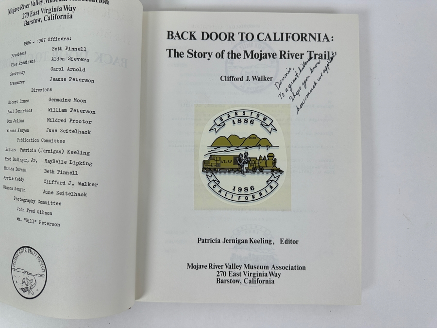 Vintage 1986 Hardcover Book Back Door To California: The Story Of The Mojave River Trail Retails $50 [Photo 6]