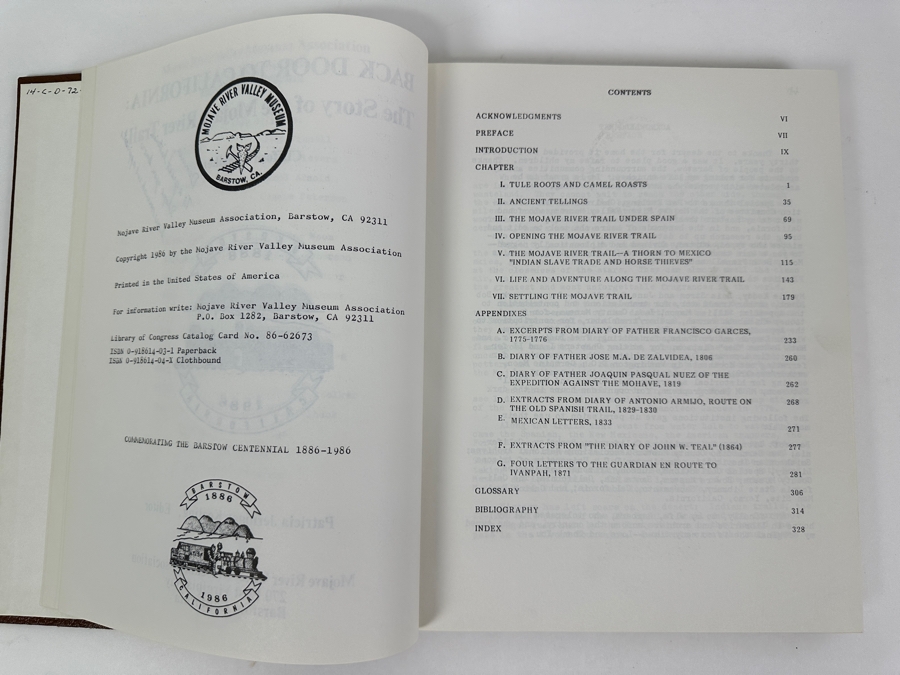 Vintage 1986 Hardcover Book Back Door To California: The Story Of The Mojave River Trail Retails $50 [Photo 7]