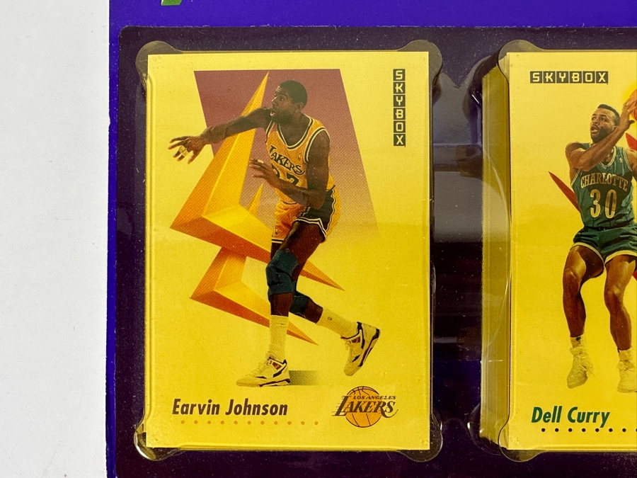 Vintage 1991 Skybox NBA Basketball Factory Stealed Bister Packs Showing Cards Of Michael Jordan, Earvin Magic Johnson, Robert Parish & David Robinson [Photo 4]