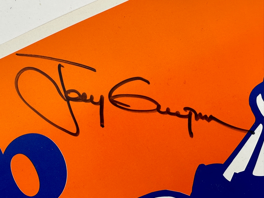 Tony Gwynn & Ken Caminiti Autographed Keep The Faith Padres Sign The San Diego Union Tribune With Jack In The Box Ad On Back 1996 14 X 10 - LAST ONE [Photo 2]