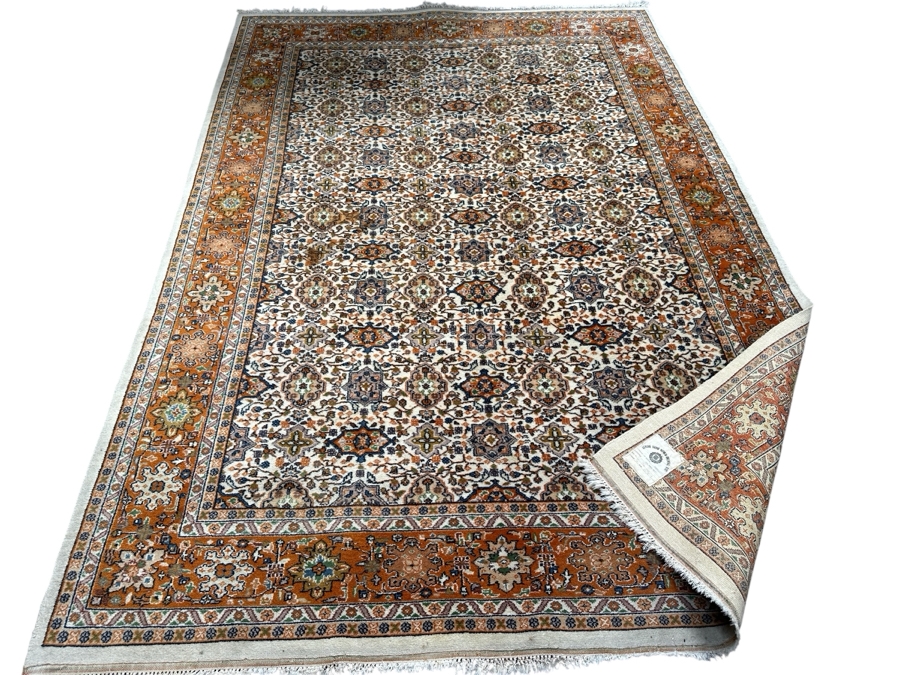 Vintage Hand Woven Wool Area Rug From India 6' X 9' [Photo 1]