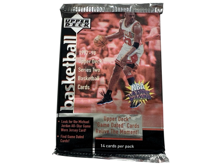 1997-98 Upper Deck Series Two Basketball Cards - 14 Cards - May Contain Ultra-Rare Michael Jordan Signed Game Jersey Card (GJ13S) That Sold For $1.4M - Read Details Page Before Bidding - Pack #1