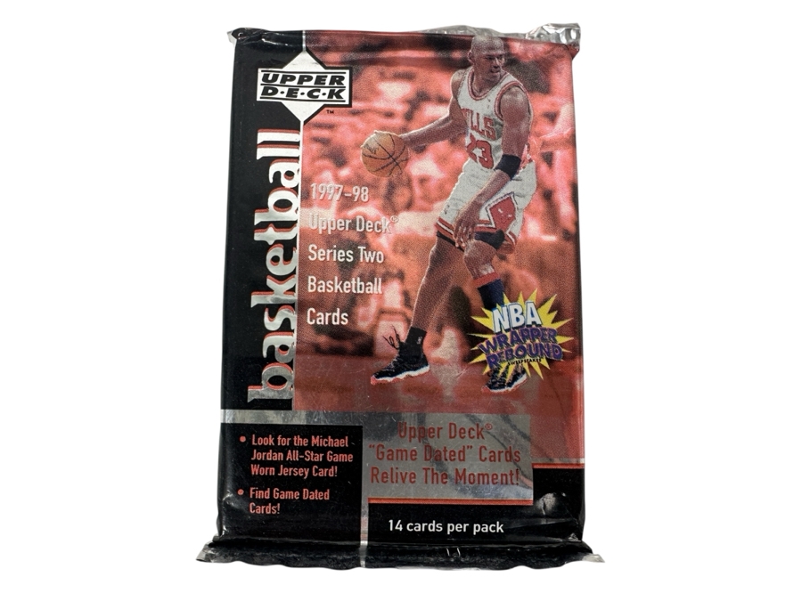 1997-98 Upper Deck Series Two Basketball Cards - 14 Cards - May Contain Ultra-Rare Michael Jordan Signed Game Jersey Card (GJ13S) That Sold For $1.4M - Read Details Page Before Bidding - Pack #2