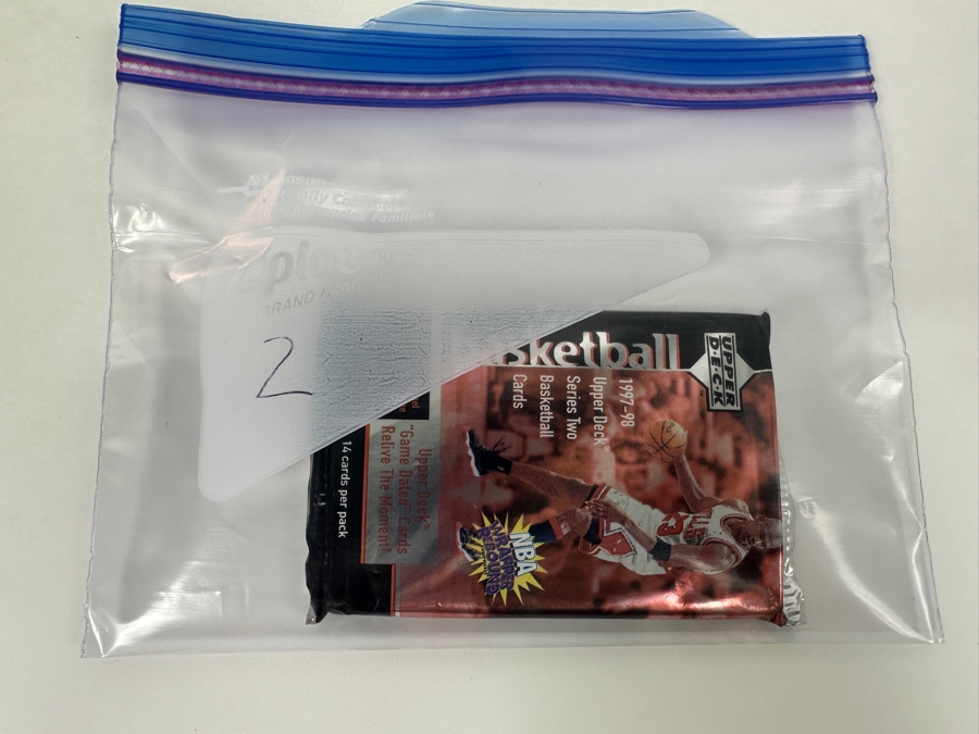 1997-98 Upper Deck Series Two Basketball Cards - 14 Cards - May Contain Ultra-Rare Michael Jordan Signed Game Jersey Card (GJ13S) That Sold For $1.4M - Read Details Page Before Bidding - Pack #2 [Photo 3]