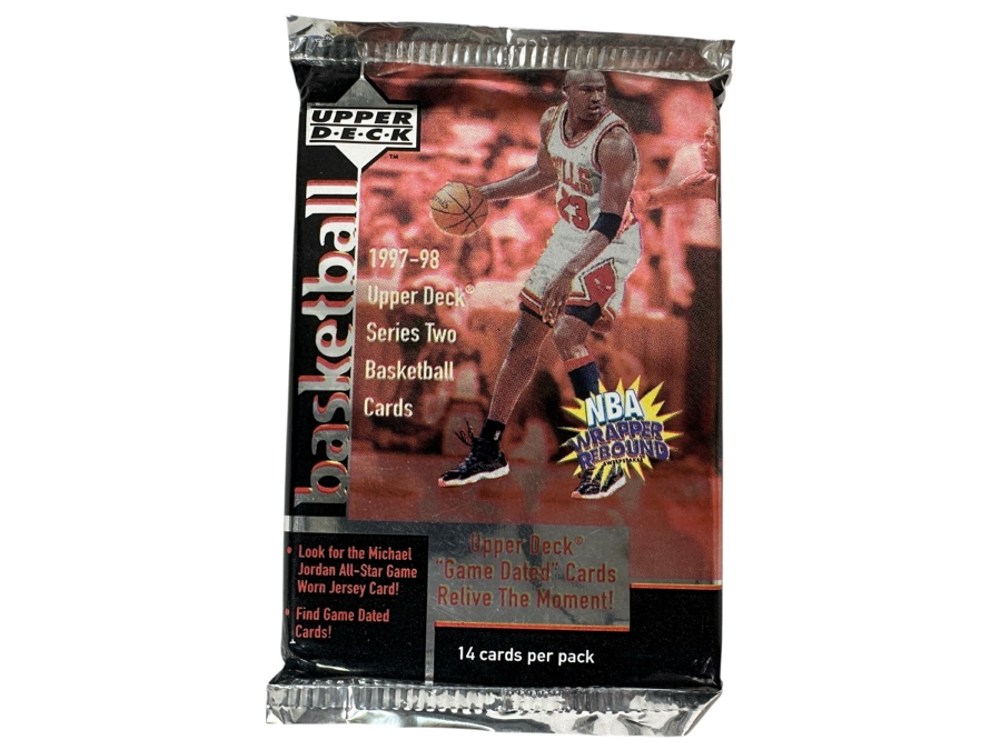 1997-98 Upper Deck Series Two Basketball Cards - 14 Cards - May Contain Ultra-Rare Michael Jordan Signed Game Jersey Card (GJ13S) That Sold For $1.4M - Read Details Page Before Bidding - Pack #3