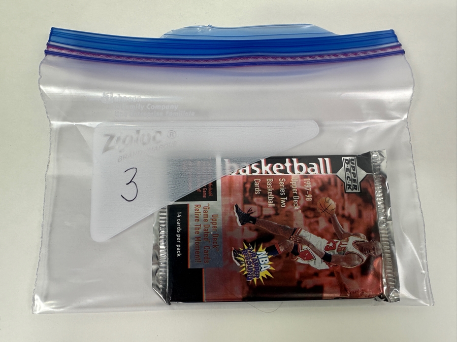 1997-98 Upper Deck Series Two Basketball Cards - 14 Cards - May Contain Ultra-Rare Michael Jordan Signed Game Jersey Card (GJ13S) That Sold For $1.4M - Read Details Page Before Bidding - Pack #3 [Photo 3]
